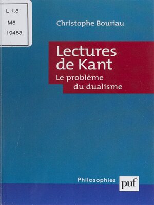cover image of Lectures de Kant